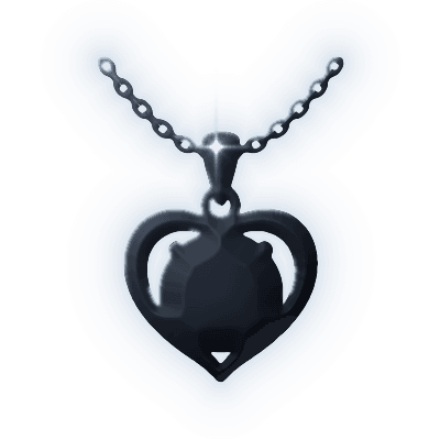Silhouette of Aurora Heart Pendant