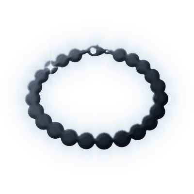 Silhouette of Rosewater Bead Bracelet