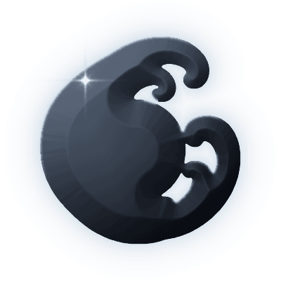 Silhouette of Storm Sea Brooch