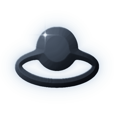 Silhouette of Blue Depths Ring