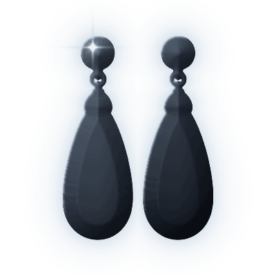 Silhouette of Glitterfire Drop Earrings