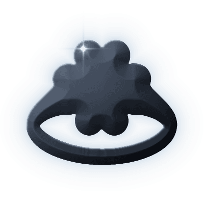 Silhouette of Lucky Clover Ring