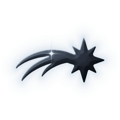Silhouette of Blue Comet Brooch
