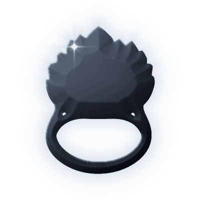 Silhouette of Crimson Cluster Ring