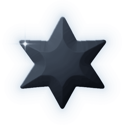 Silhouette of Star-Needle Brooch