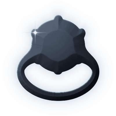 Silhouette of Golden Star Ring
