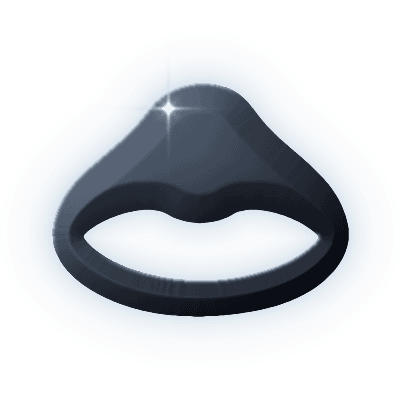 Silhouette of Strawberry Bloom Ring
