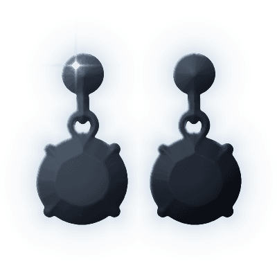 Silhouette of Rose Sorbet Earrings