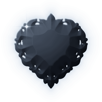 Silhouette of Strawberry Heart Brooch
