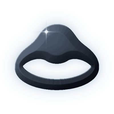 Silhouette of Aurora Shield Ring