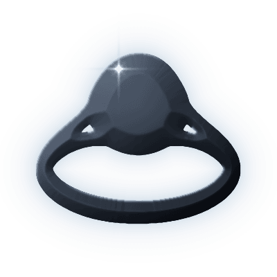 Silhouette of Turquoise Vault Ring