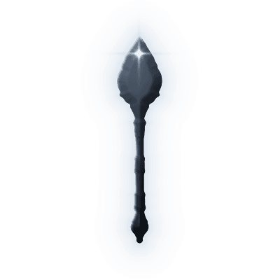 Silhouette of Black Glass Sceptre