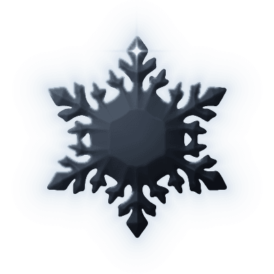 Silhouette of Snowfall Brooch