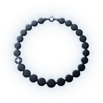 Silhouette of Hearth Bead Necklace