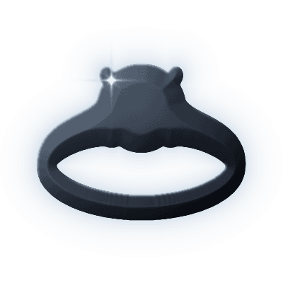 Silhouette of Aquamarine and Diamond Ring