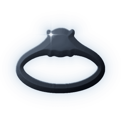 Silhouette of Asparagus-Stone Ring