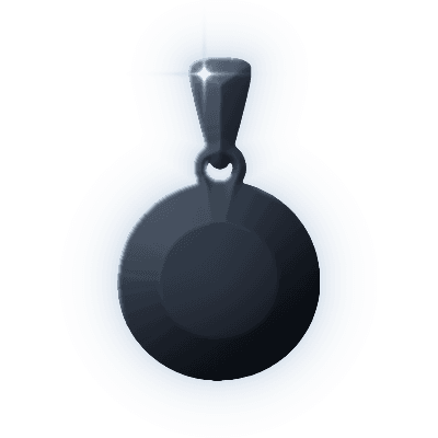 Silhouette of Viking Compass Pendant
