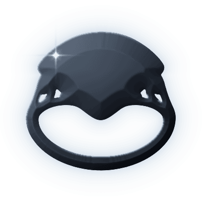 Silhouette of Lilac Fan Ring