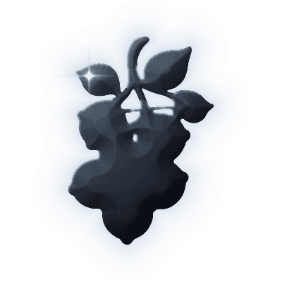 Silhouette of Grape-Cluster Brooch