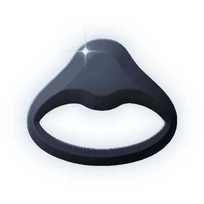 Silhouette of Prehnite Cabochon Ring