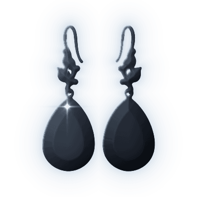 Silhouette of Green Grape Earrings