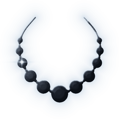 Silhouette of Violet Silk Necklace