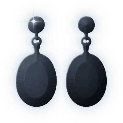 Silhouette of Storm Cloud Earrings
