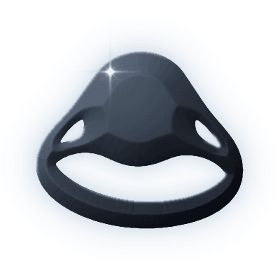 Silhouette of Ochre Shield Ring