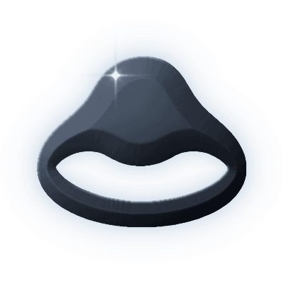 Silhouette of Coral Ember Ring