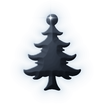 Silhouette of Lake-Fire Brooch