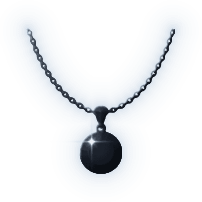 Silhouette of Pale Halo Necklace