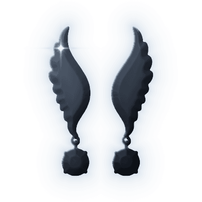 Silhouette of Angel Wing Earrings