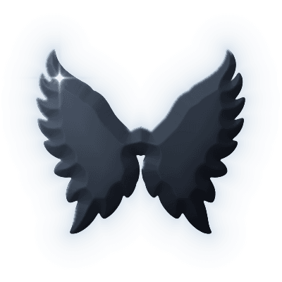Silhouette of Seraph Wing Brooch