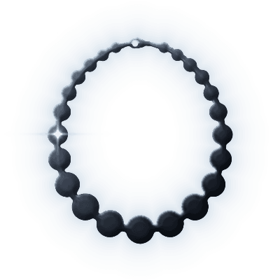 Silhouette of Blue Quartz Lace Necklace