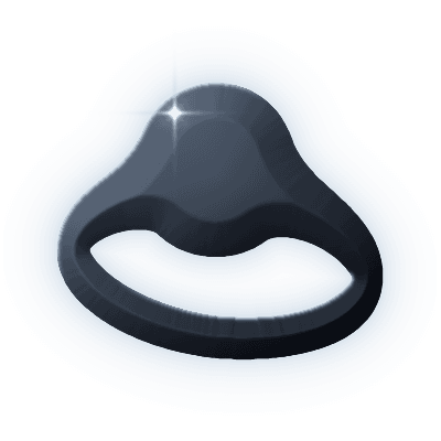Silhouette of Denim Lace Ring