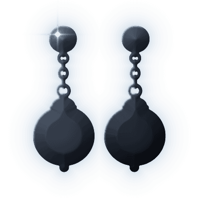 Silhouette of Spotted Drop Earrings