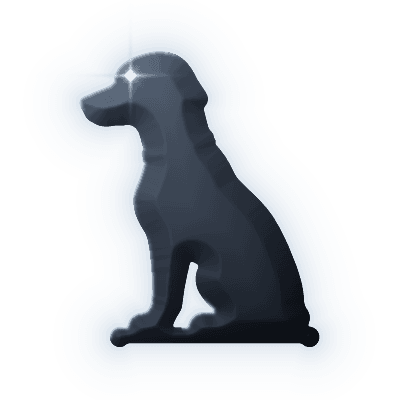 Silhouette of Royal Hound Brooch
