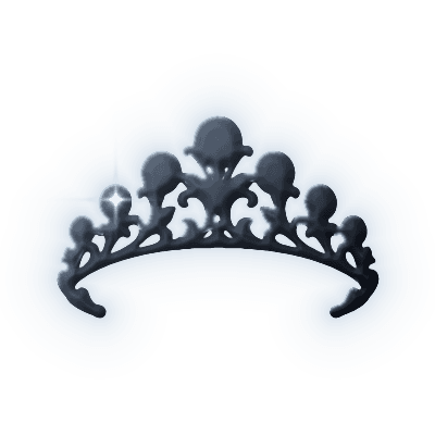 Silhouette of Chalk Halo Tiara