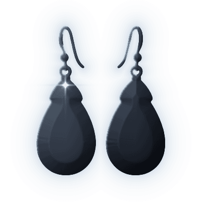 Silhouette of White Porcelain Earrings