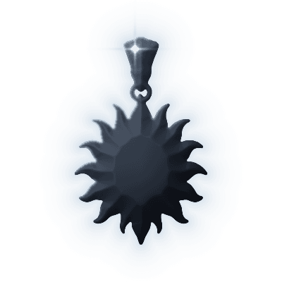 Silhouette of Heliotrope Sunburst Pendant