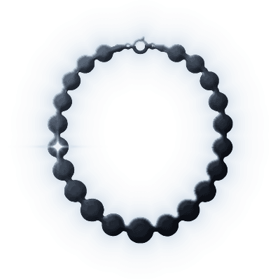 Silhouette of Chatoyant Bead Necklace