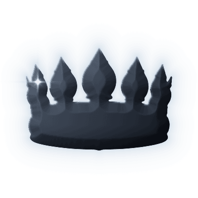 Silhouette of Golden Tiger Crown