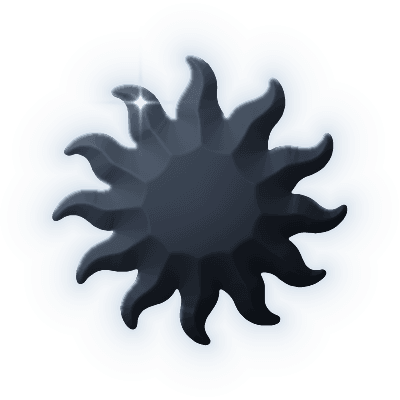Silhouette of Ember Flame Brooch