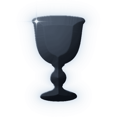 Silhouette of Derbyshire Blue John Goblet