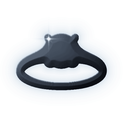 Silhouette of Chrome Diopside Ring