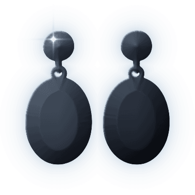 Silhouette of Lemon Peel Earrings