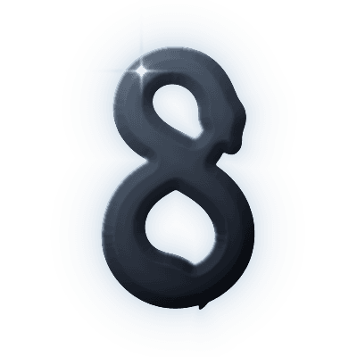 Silhouette of Coiled Serpent Brooch