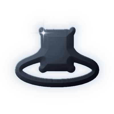 Silhouette of Swiss Blue Solitaire Ring