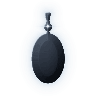 Silhouette of Pallasite Window Pendant