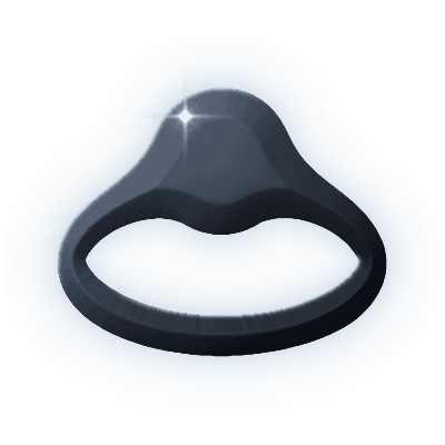 Silhouette of Chameleon Stone Ring